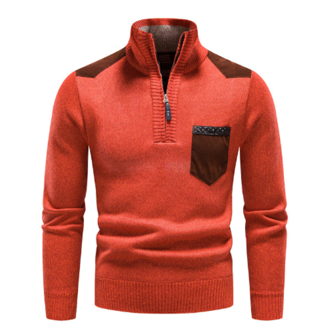 Lässiger Langarmpullover Mit Halbem Reißverschluss Für Herren | Winter