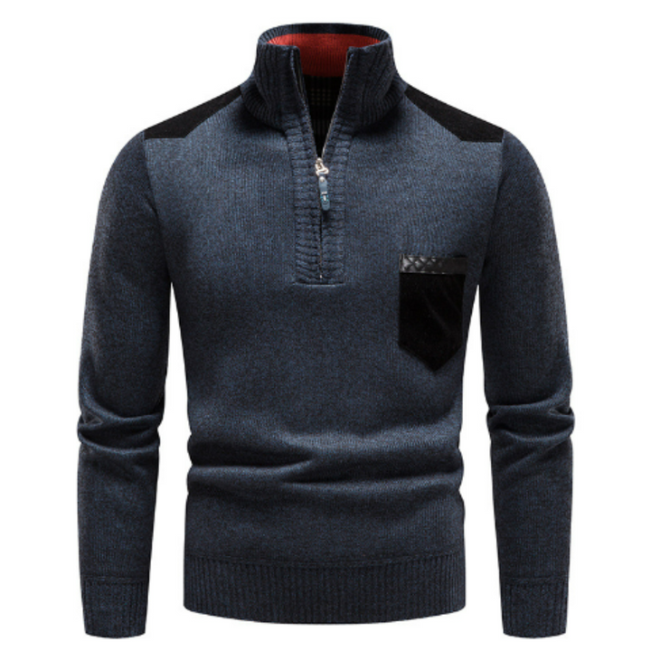 Lässiger Langarmpullover Mit Halbem Reißverschluss Für Herren | Winter