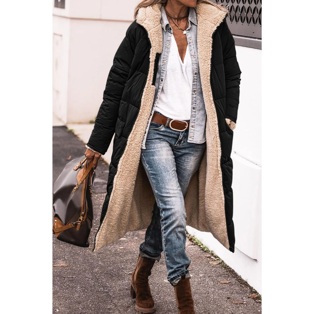 Damen Langer Daunen Trenchcoat | Winter