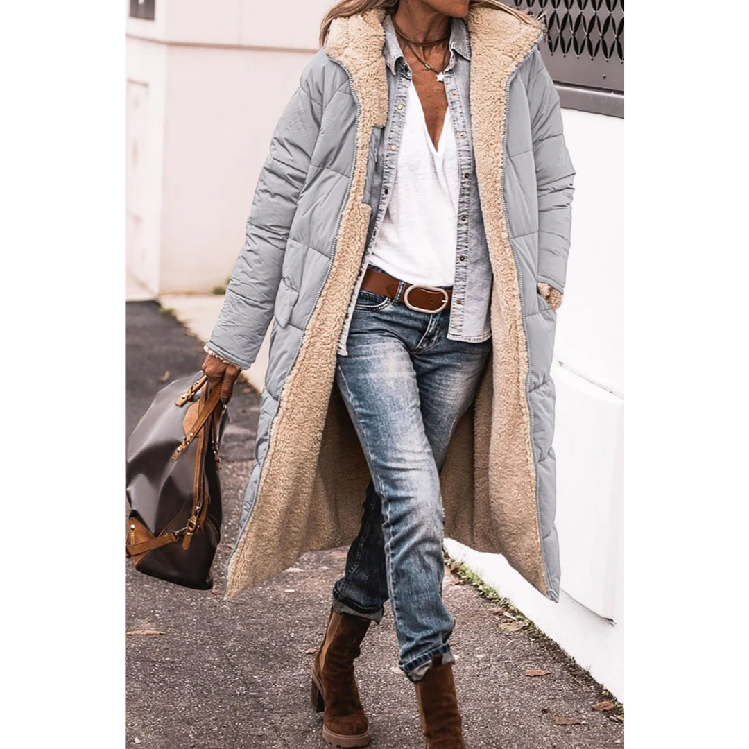 Damen Langer Daunen Trenchcoat | Winter