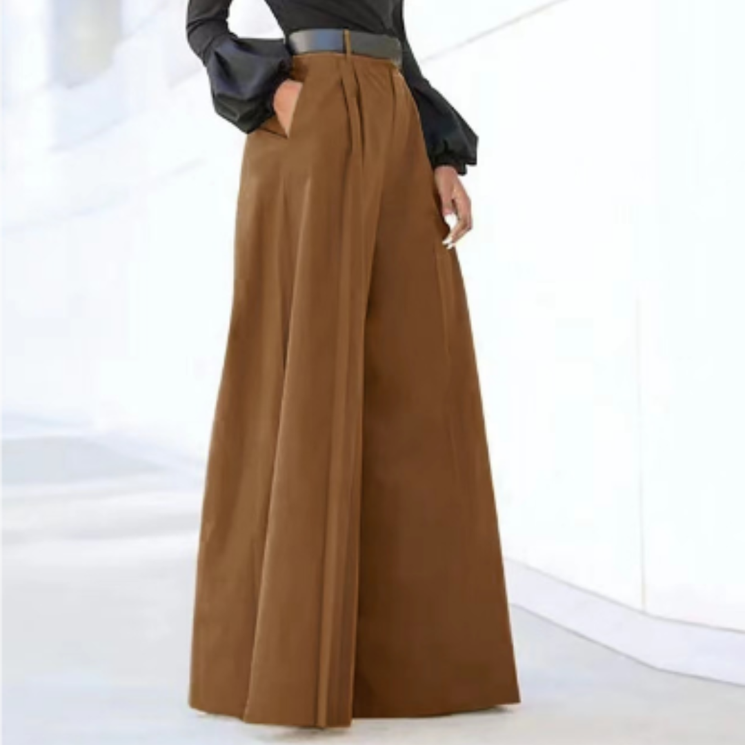 Damen Weithose mit hohem Bund