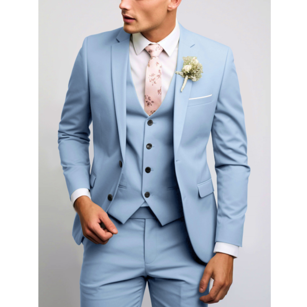 3-Teiliger Hochzeitsgastanzug Für Herren | Slim Fit