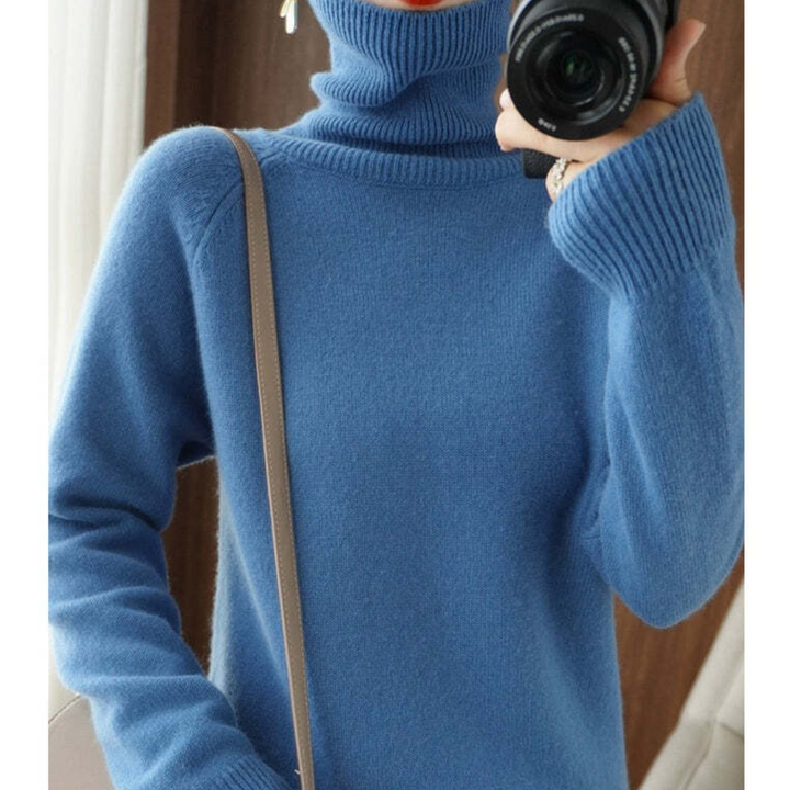 Damen Langärmliger Pullover | Rollkragen