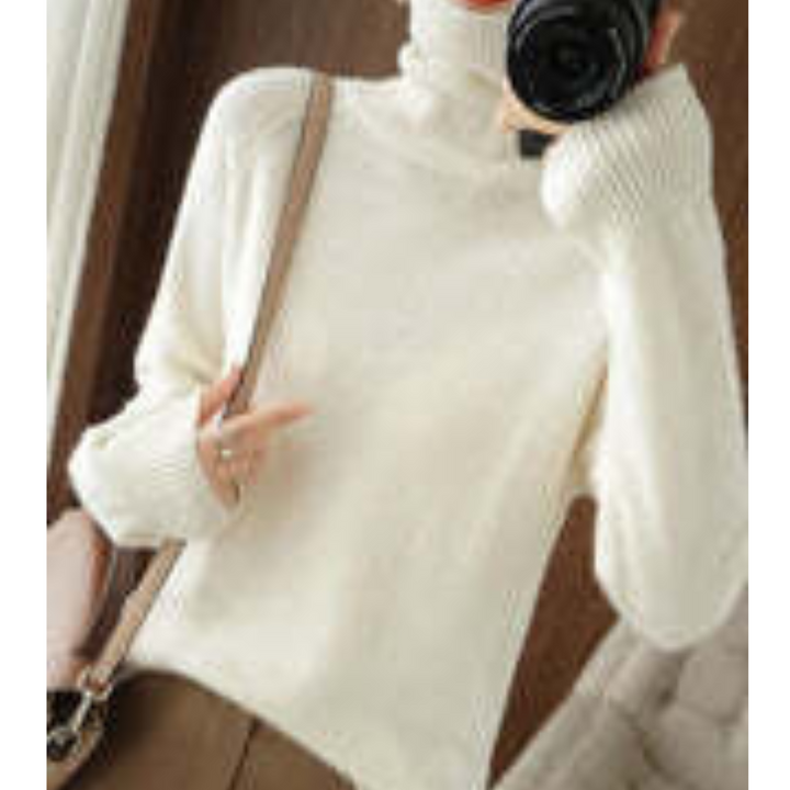 Damen Langärmliger Pullover | Rollkragen