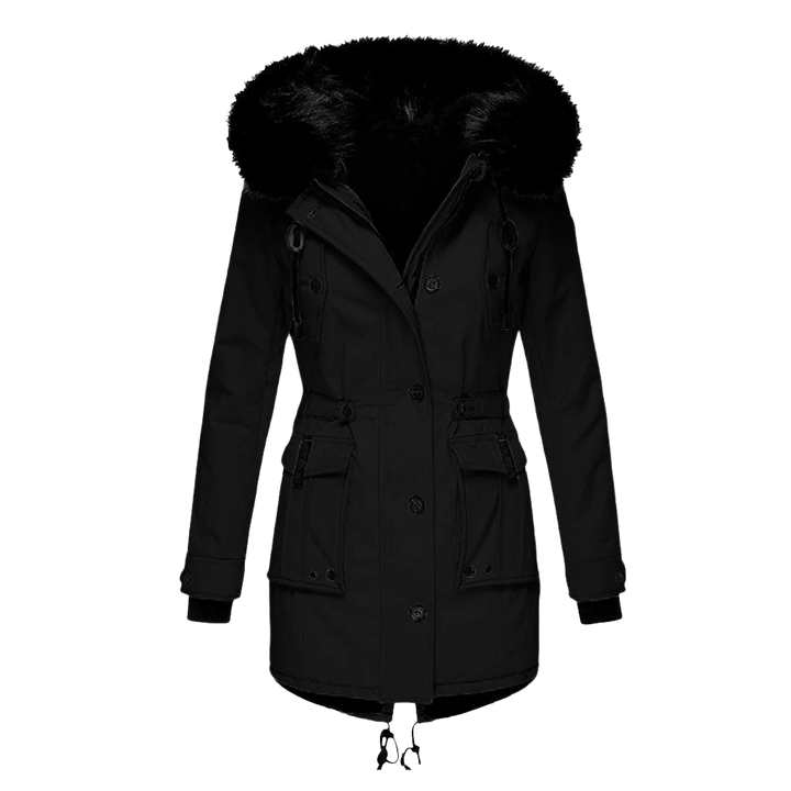 Langärmeliger Wintermantel Für Damen | Mit Kapuze