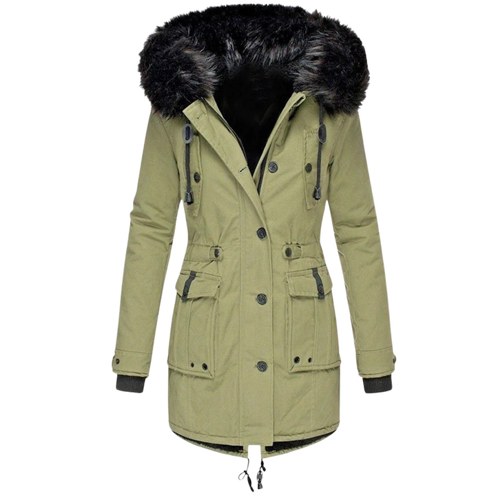 Langärmeliger Wintermantel Für Damen | Mit Kapuze