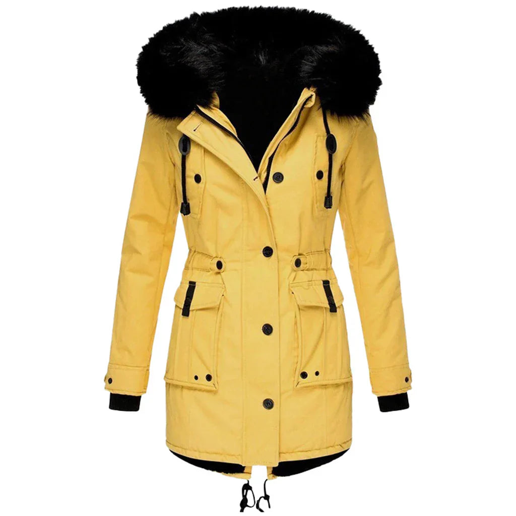 Langärmeliger Wintermantel Für Damen | Mit Kapuze