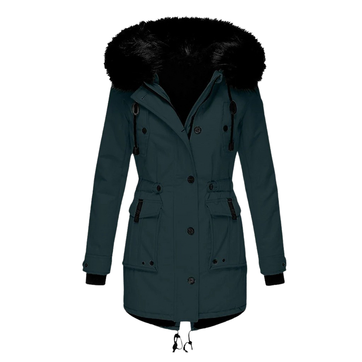Langärmeliger Wintermantel Für Damen | Mit Kapuze