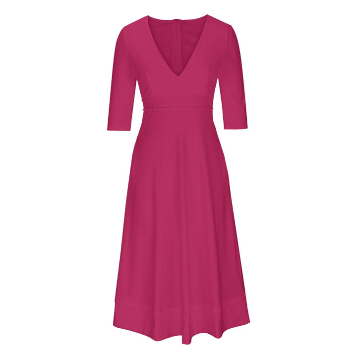 Damen Cocktailkleid Mit V-Ausschnitt | Midi