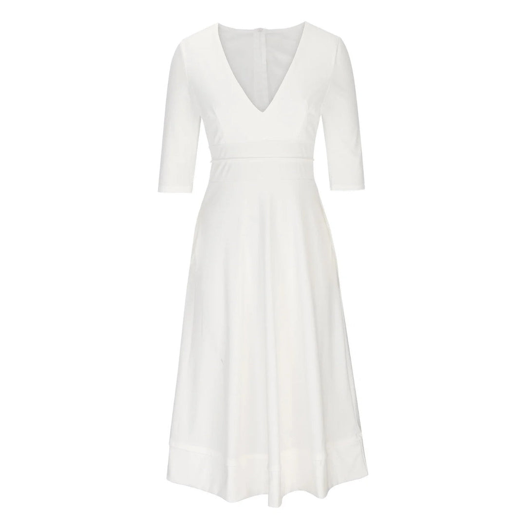 Damen Cocktailkleid Mit V-Ausschnitt | Midi