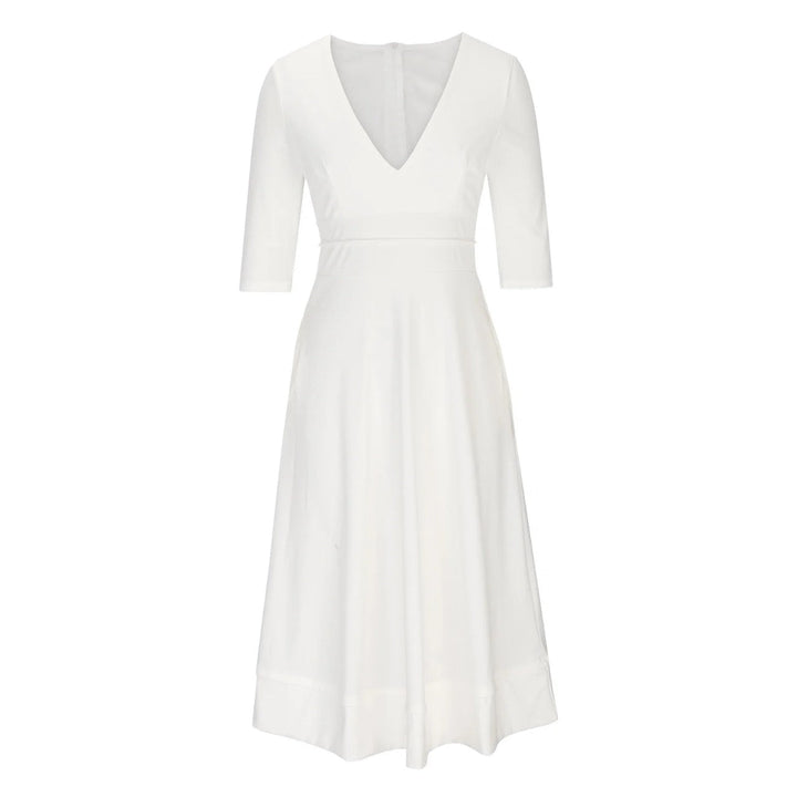 Damen Cocktailkleid Mit V-Ausschnitt | Midi