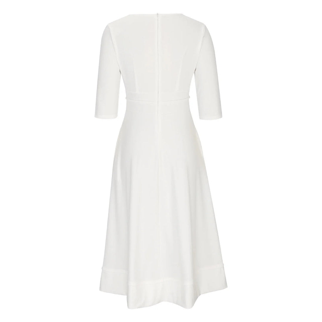 Damen Cocktailkleid Mit V-Ausschnitt | Midi