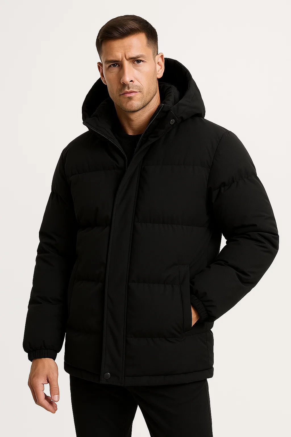 Stylische Parka-Winterjacke Für Herren | Abnehmbare Kapuze