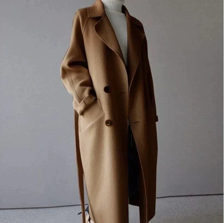 Langer Mantel Für Damen | Mit Gürtel