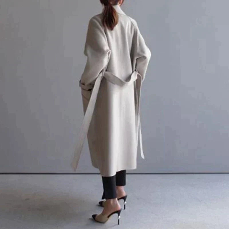 Langer Mantel Für Damen | Mit Gürtel