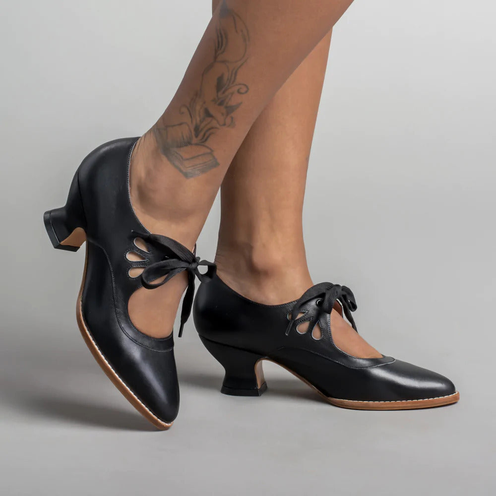 Damen Schuhe mit Cutouts und niedrigem Absatz