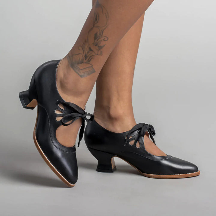 Damen Schuhe mit Cutouts und niedrigem Absatz