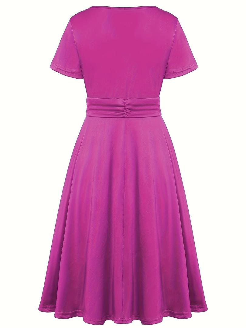Stilvolles Abendkleid Mit V-Ausschnitt Für Damen | Midi
