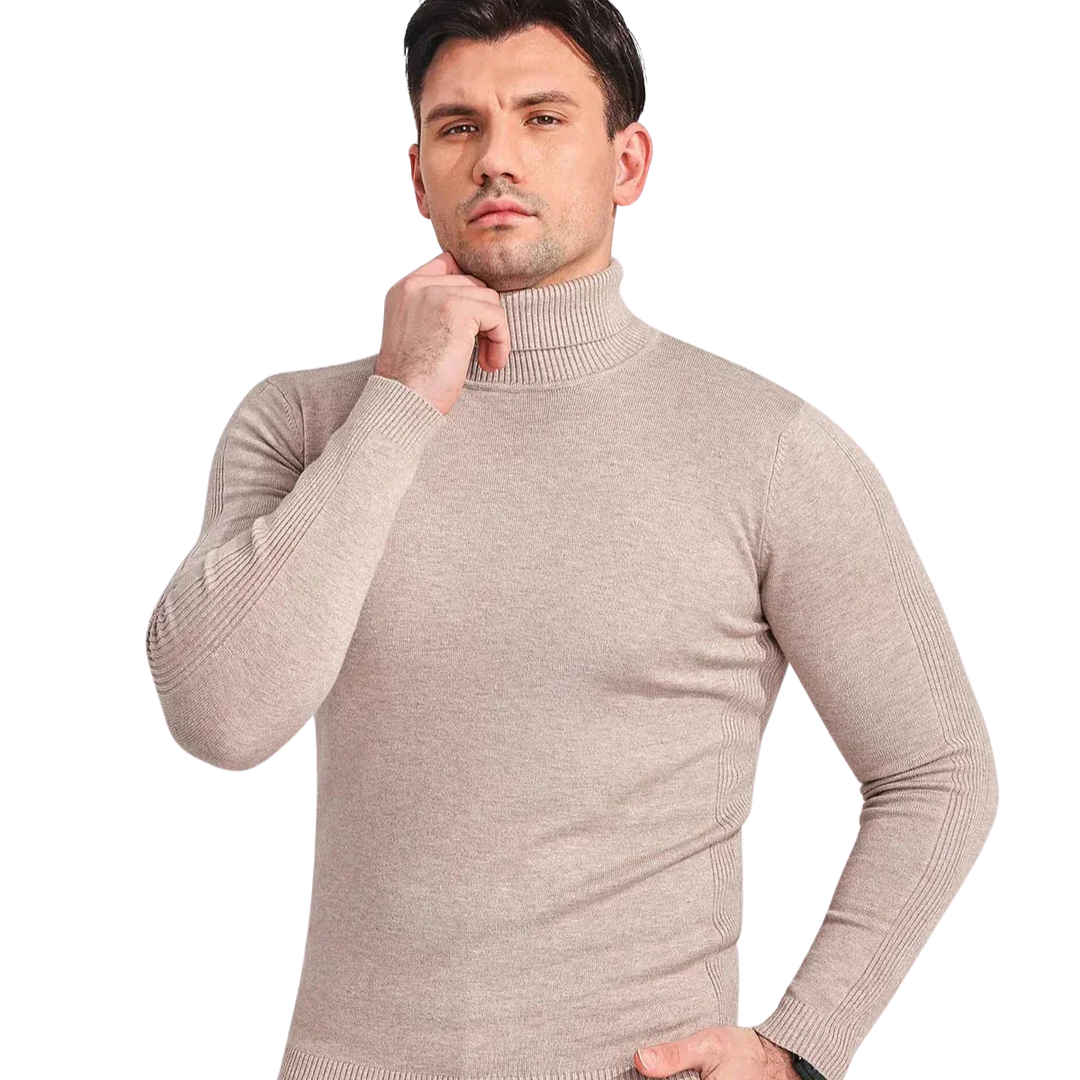 Klassischer Rollkragenpullover Für Herren | Langarm