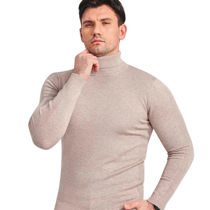Klassischer Rollkragenpullover Für Herren | Langarm