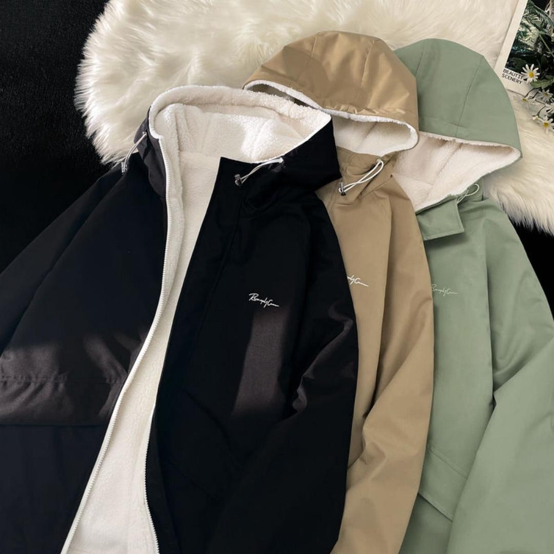 Herren Wendbare Jacke Mit Fleecefutter | Kapuze