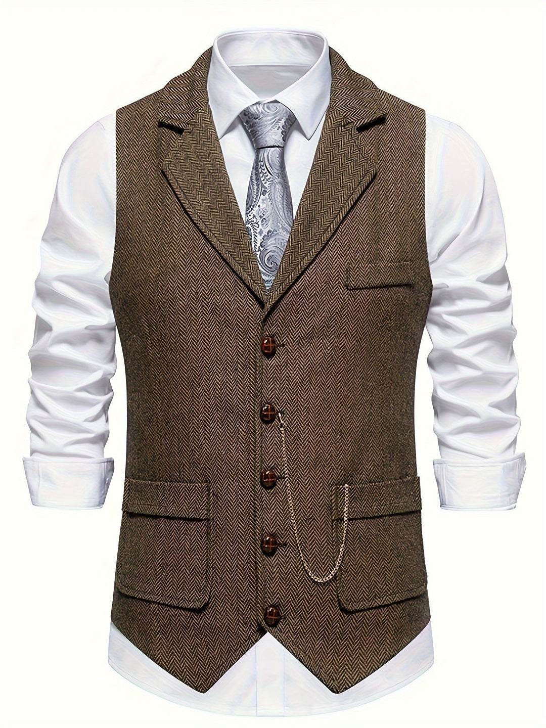 Herren Stilvolle Vintage Weste | Tailliert