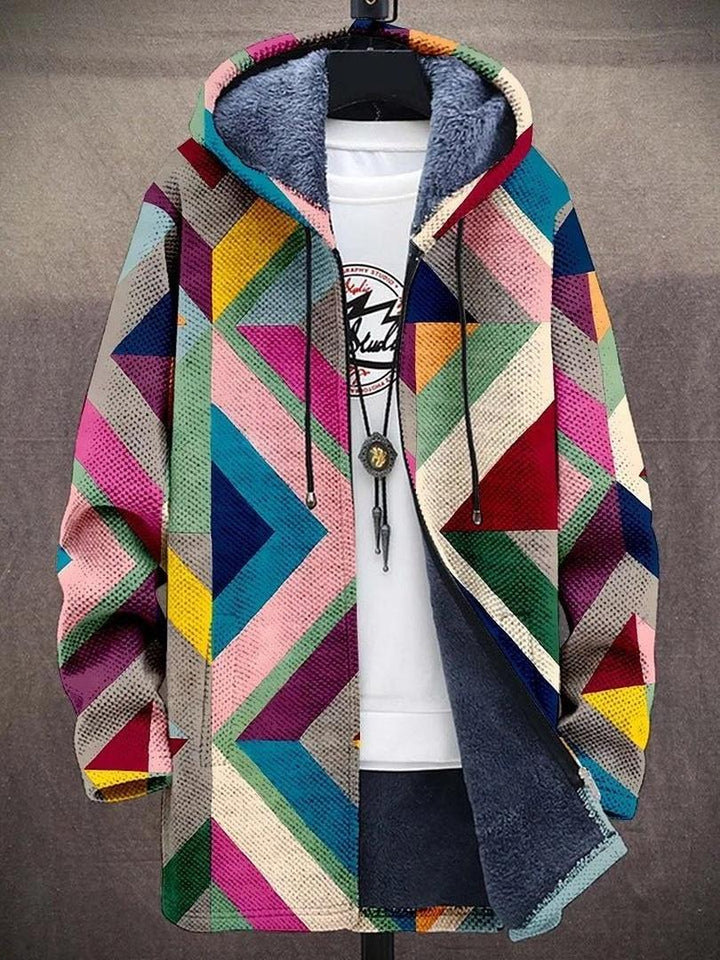 Stylischer Cardigan Mit Kunstdruck Für Herren | Lang