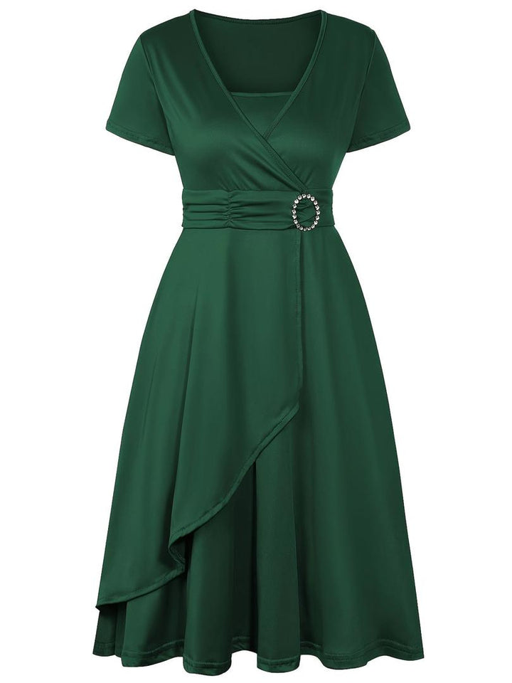 Stilvolles Abendkleid Mit V-Ausschnitt Für Damen | Midi