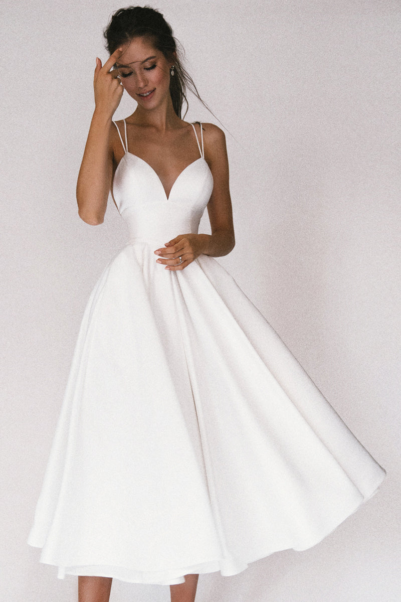 Cocktailkleid Mit V-Ausschnitt Für Damen | Midi