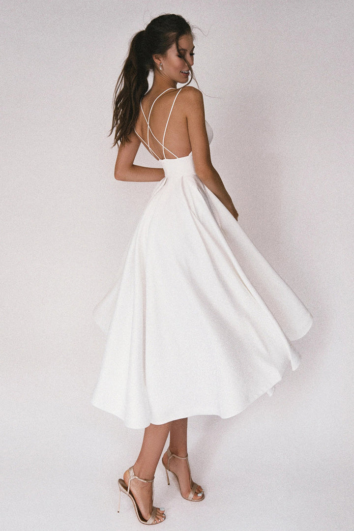Cocktailkleid Mit V-Ausschnitt Für Damen | Midi