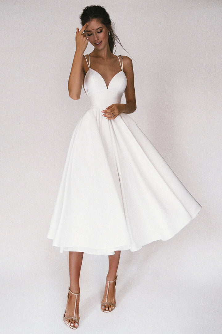 Cocktailkleid Mit V-Ausschnitt Für Damen | Midi