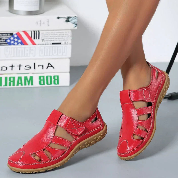 Damen Slip-on Sandalen aus veganem Leder