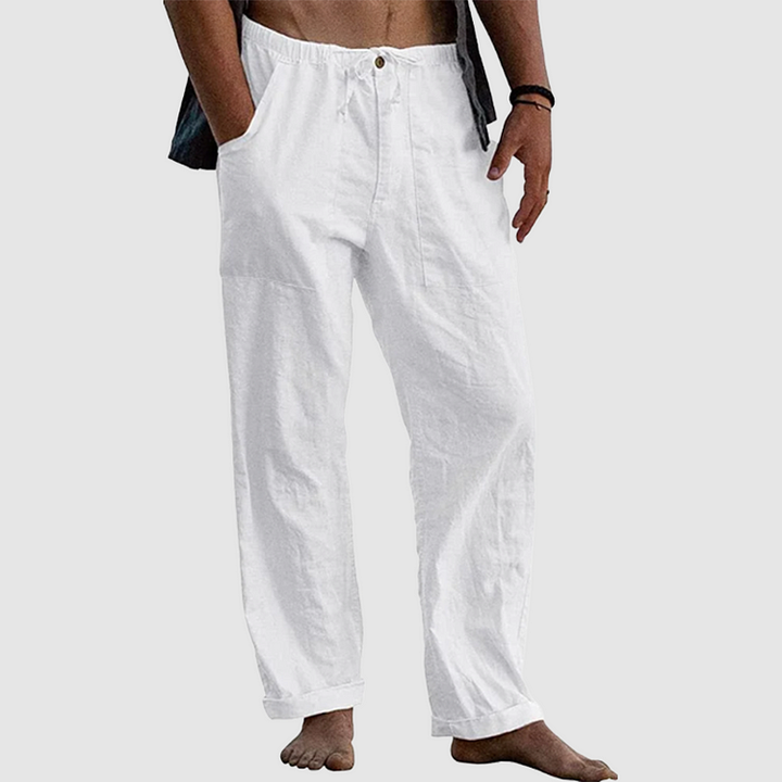 Herren Sommerhose mit Elastischem Bund und Taschen