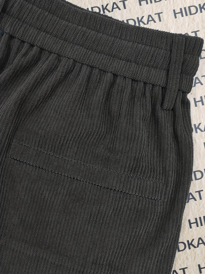 Herren Freizeit-Cordhosen | Verstellbarer Kordelzugbund