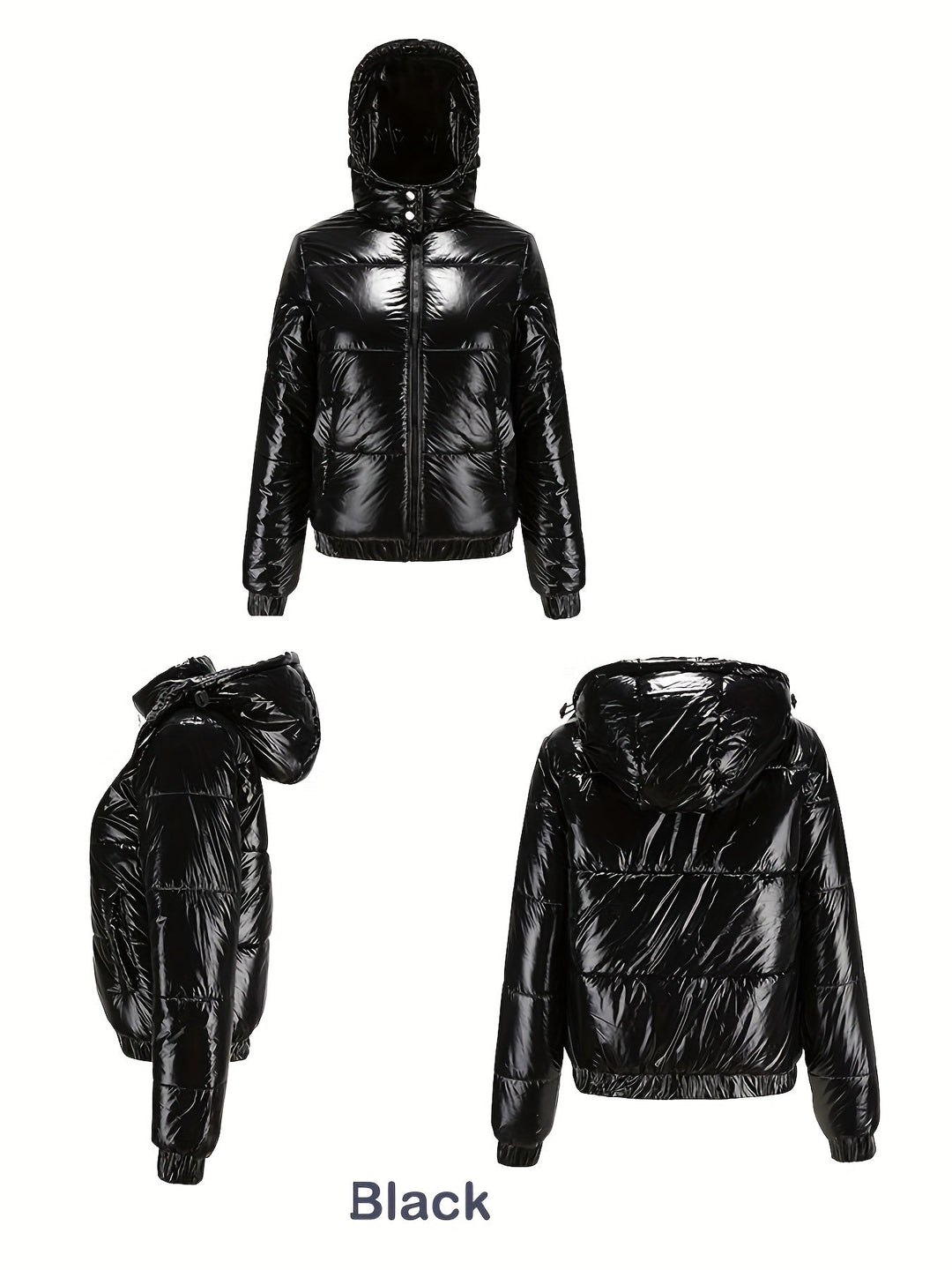 Damen Winter-Daunenjacke Mit Kapuze | Lange Ärmel