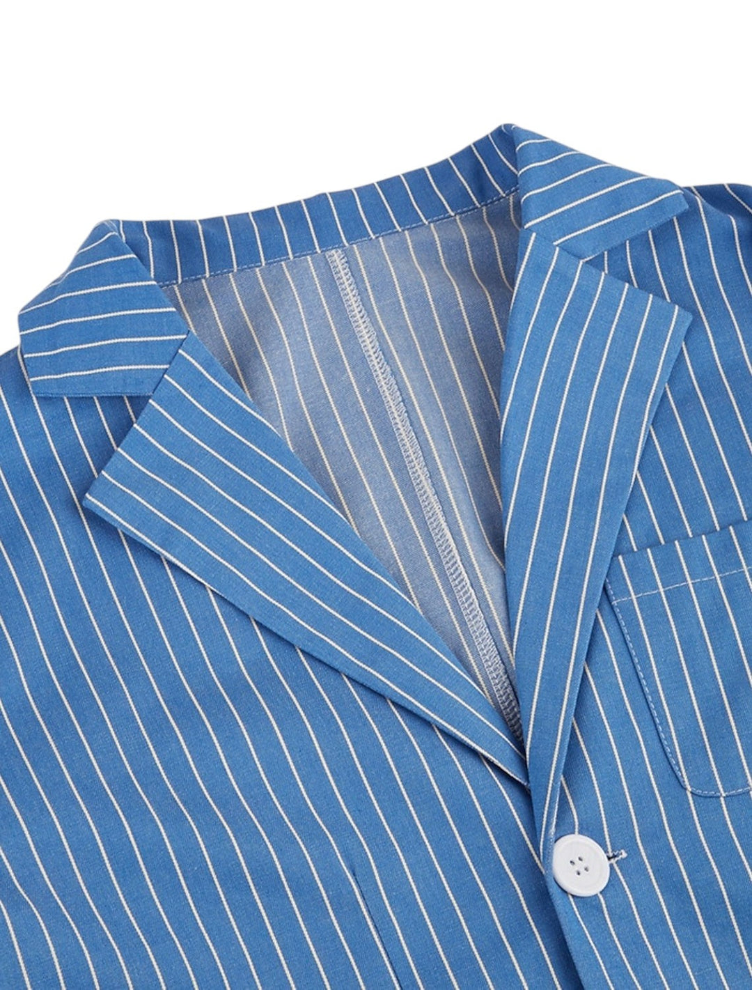 Gestreifter Sommerblazer Für Herren | Königsblau
