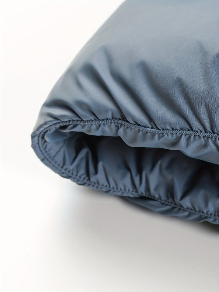 Herren Lässige Daunenjacke Mit Kapuze | Durchgehender Reißverschluss