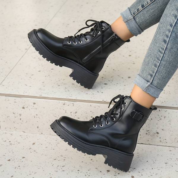 Damen Lederstiefel | Zum Schnüren