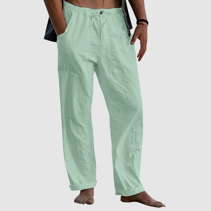 Herren Sommerhose mit Elastischem Bund und Taschen