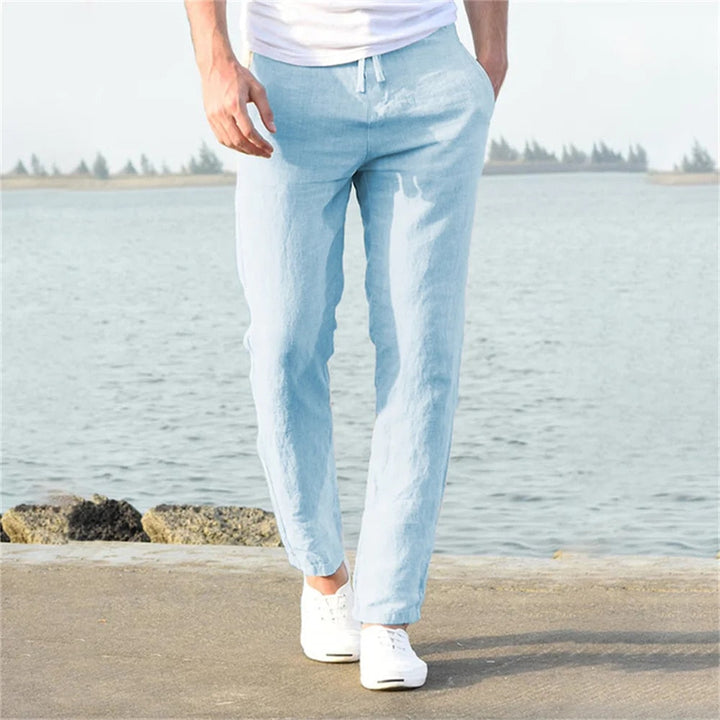 Gerade Geschnittene Leinenhose für Herren