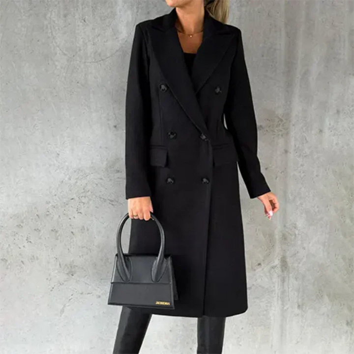 Damen Winter Langer Trenchcoat | Langarm