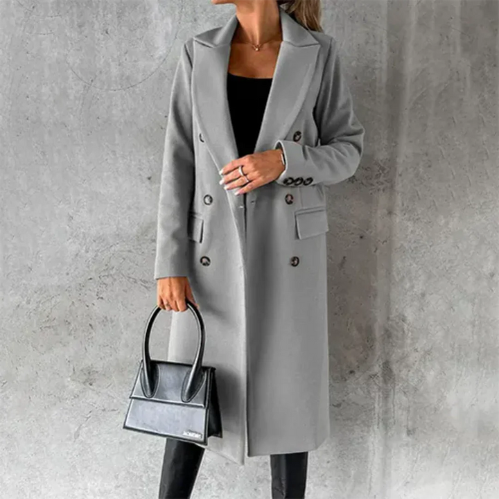 Damen Winter Langer Trenchcoat | Langarm