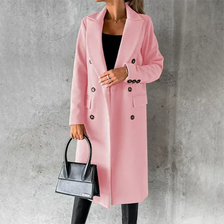 Damen Winter Langer Trenchcoat | Langarm