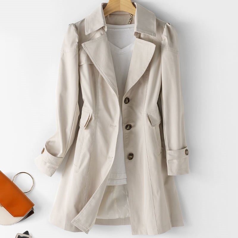 Damen Winter Trenchcoat | Mit Knöpfen