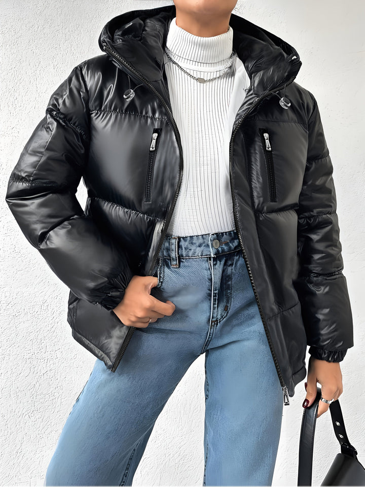 Damen Winter-Daunenjacke Mit Reißverschluss | Lässig