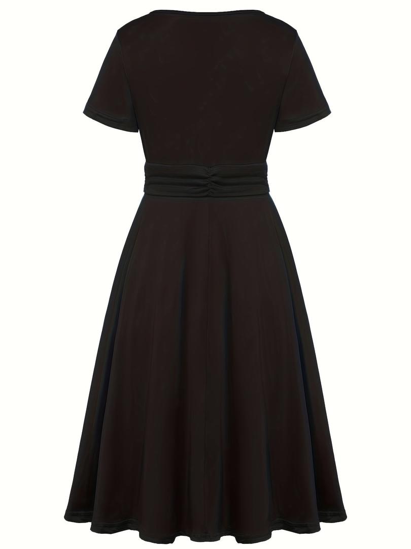 Stilvolles Abendkleid Mit V-Ausschnitt Für Damen | Midi