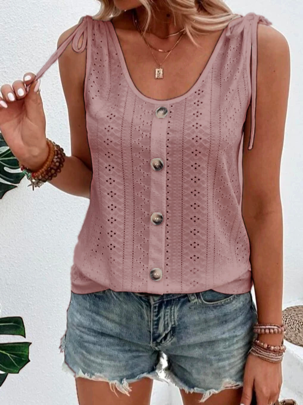Ärmellose Bluse mit verstellbaren Schulterträgern für Frauen