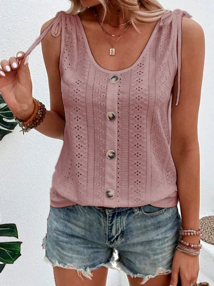 Ärmellose Bluse mit verstellbaren Schulterträgern für Frauen