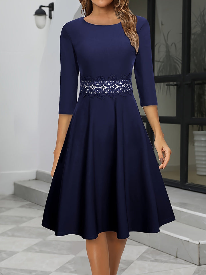 Langärmliges Cocktailkleid Für Damen | Midi
