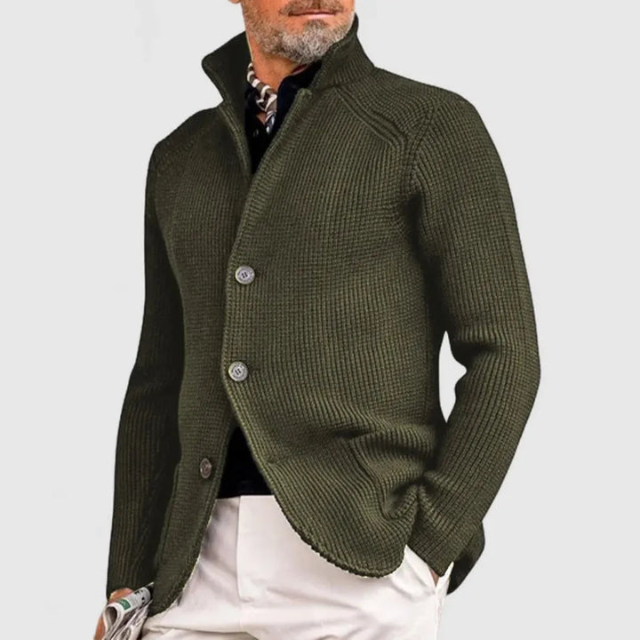 Klassischer Gerippter Cardigan Für Herren | Winter